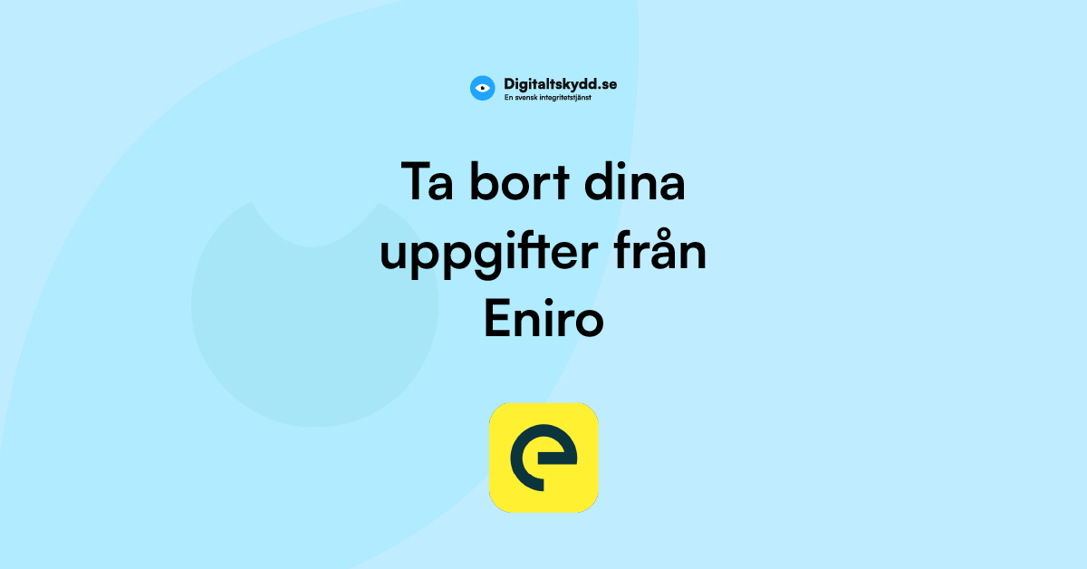 Ta bort dina uppgifter från Eniro