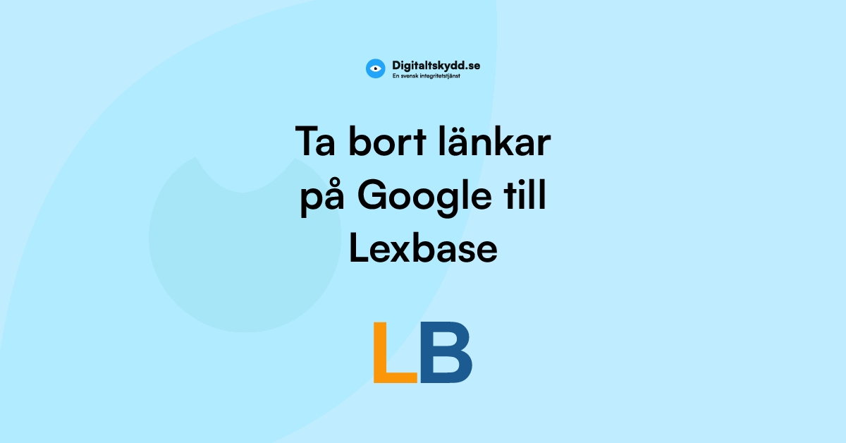 Ta bort länkar på Google till Lexbase