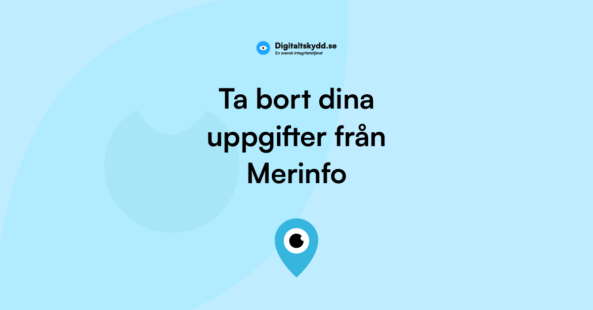Ta bort dina uppgifter från Merinfo
